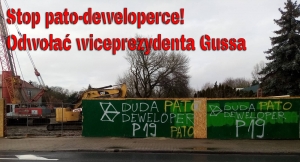 Stop pato-deweloperce! Odwołać wiceprezydenta Gussa