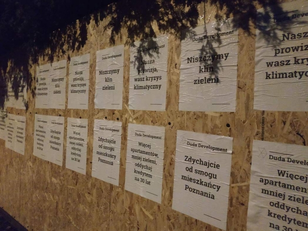 Duda Deweloper niszczy klin zieleni