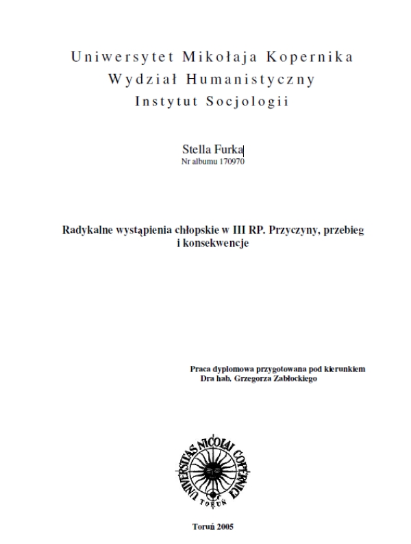 Radykalne wystąpienia chłopskie w III RP