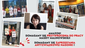 Represje: Amazon zwalnia chronioną działaczkę Inicjatywy Pracowniczej. Zapłaci za to!